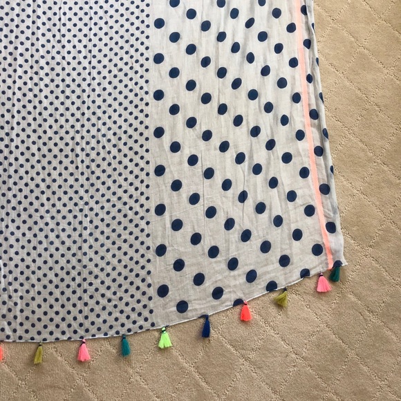 Polka Dot Tassel Scarf - Picture 7 of 9